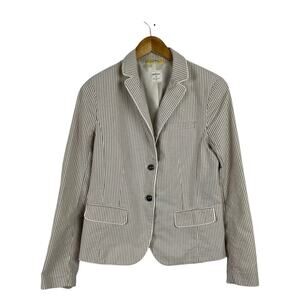 Cream Stripped Single Breasted Blazer Gap the Academy Career Workwear Blazer 6